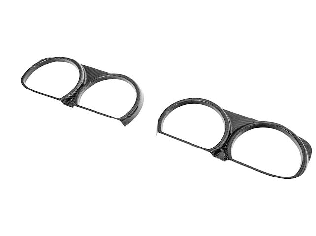 15-23 CHALLENGER CARBON FIBER HEADLIGHT TRIM COVER W/ FRONT GRILLE INSERT